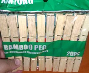 New Unused Bamboo Pegs - 20 Piece Set