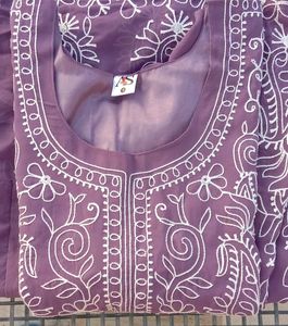 Embroidered Purple Anarkali Dress