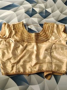 Golden Embroidered Blouse Set.... combo set