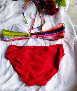 Colorful Strappy Bikini Set