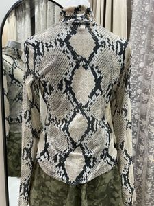 H&amp;M Snakeskin Print Turtleneck Top