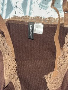 H&amp;M Brown Lace Cami Top