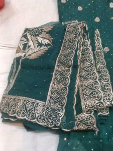Stunning Green Embellished suit Set