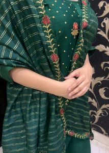 Elegant Green Embroidered Kurta Set