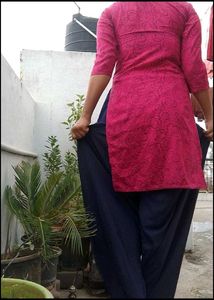Stylish Pink Kurta with Navy Blue Palazzo