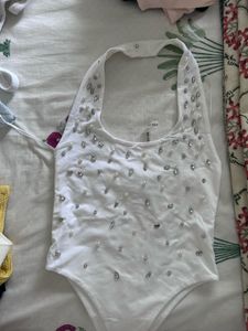 Sparkling Halter Neck Bodysuit