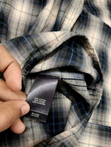 Plaid Shirt with Contrasting Details