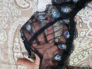 Netted Embroidered Bra