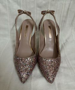 Dorothy Perkins Pink Glitz Slingback Court Shoes