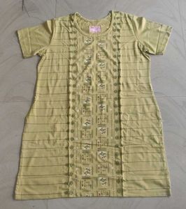 Cute Green T-Shirt Dress
