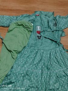 Cute Teal Kurta Set with Pants
