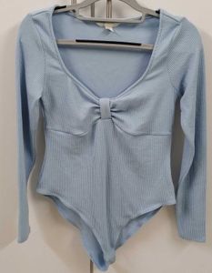Long Sleeve Crinkled Bodysuit