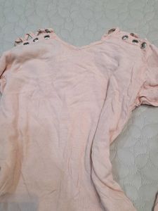 Chic Pink Bell Sleeve Top