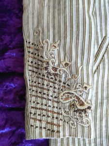 Boys Printed Party/Festive Designer Blazer (Cream)