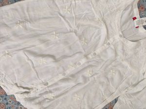 White embroided shirt