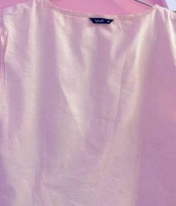 Linen Short Kurti, Silver Embroidery &amp; Bead Work