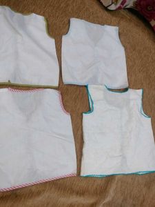 Bundle of 6 White Baby Tops