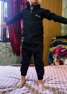 Black 'Sports' baby boy Tracksuit Set
