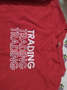 Red Graphic Tee "Trading"