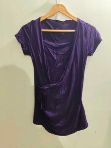 Stylish Purple Short Sleeve Top