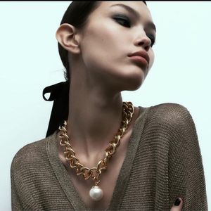 Limited Edition Zara Huge Pearl Pendant Necklace