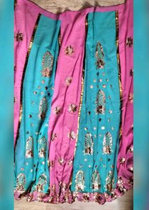Partywear Lacha Saree with Sequin Work 💖
