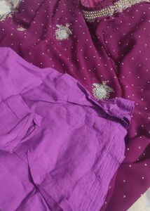 purple beautiful saree