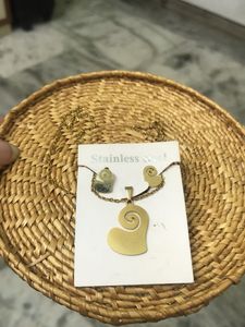 Gold Stainless Steel Jewelry Set
