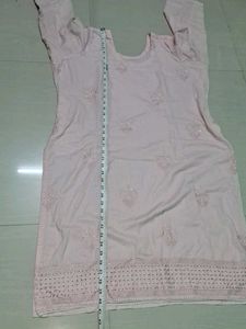 Elegant Pink Embroidered Kurti of 1