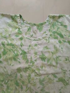 Green Floral Print Kurta &amp; Pants Set