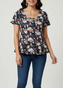 Chic Floral Peplum Top