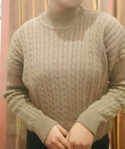 Cable Knit Turtleneck Sweater