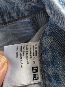 uniqlo Light Wash Distressed Wide Leg Jeans