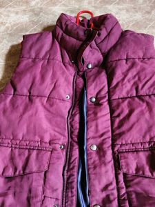unisex Padded Burgundy Vest