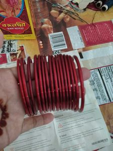 New Saree &amp;16 red bangles