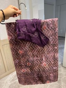 Beautiful Purple Saree with blouse