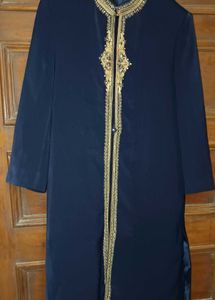 Elegant Navy Blue Sherwani Jacket