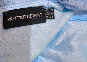 Pretty Little Thing Baby Blue Crop Top