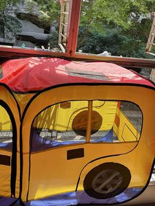 Kids Play Tent - Yellow School Bus with balls