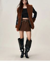 SAVANA BELTED FAUX LEATHER COAT - never worn