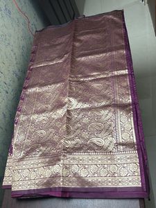 Elegant Purple Banarasi Silk Saree