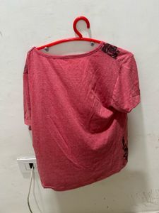 Pink Floral Graphic T-Shirt