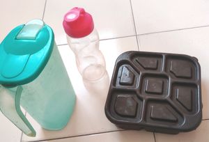 Spice Box Jug And Water Bottle