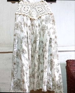 Boho Floral Print Maxi Skirt