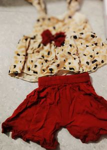 Cute Girls Top & Shorts Set