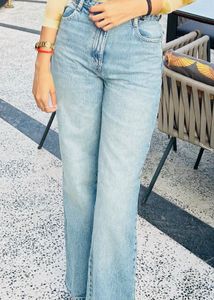 ZARA Light Wash Wide Leg Jeans