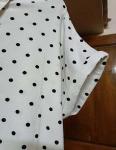 POLKA DOT BUTTON-DOWN DRESS