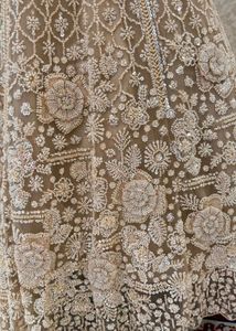 GOLD BEADS AND SEQUINS WORK CROP TOP DESIGNER BRID