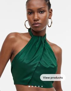 H&amp;M Draped Halterneck Top