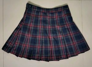 Plaid Pleated Mini Skirt